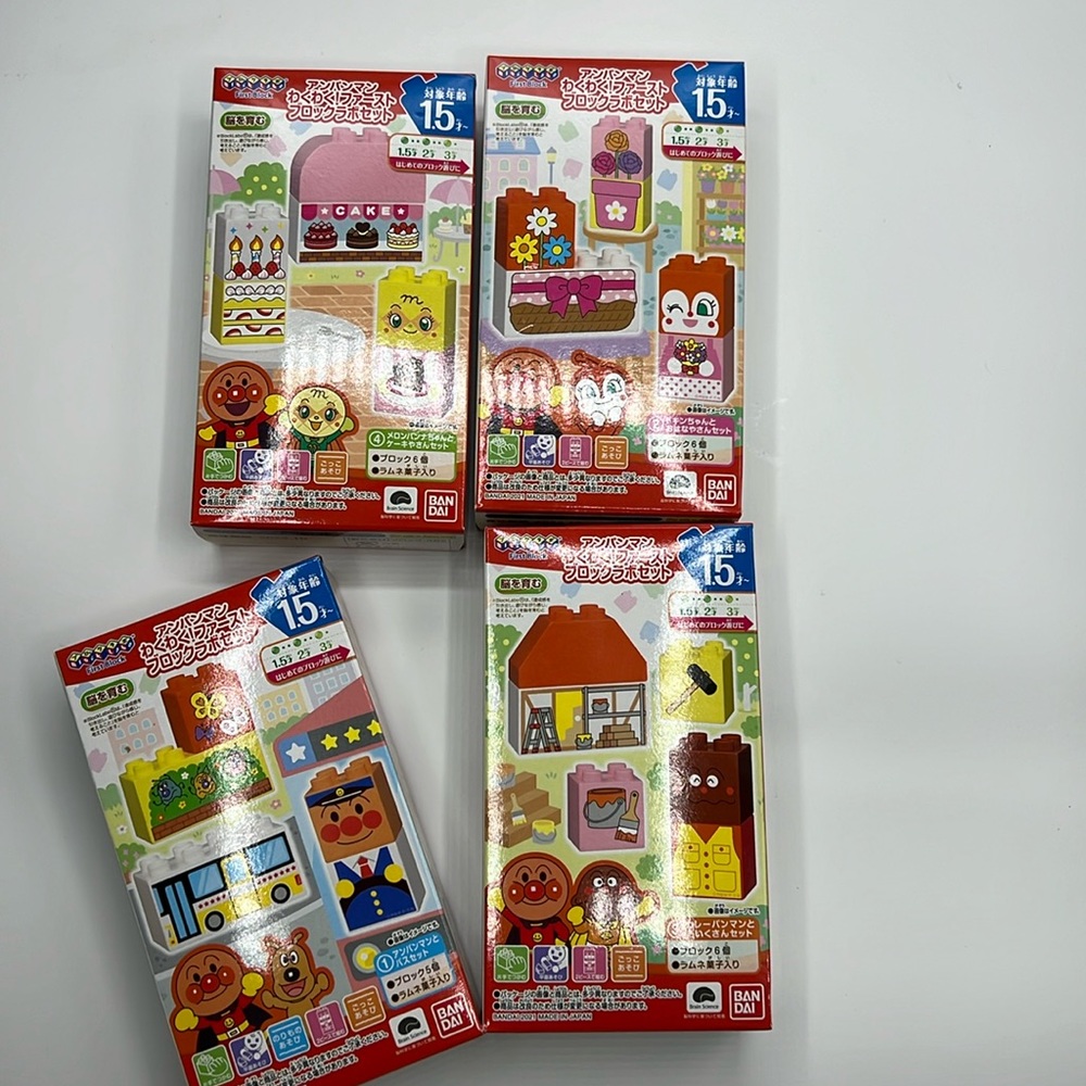 Bandai Anpanman toy block sets